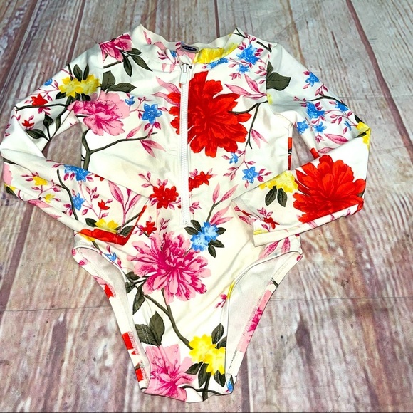 Old navy long sleeve one piece swimsuit 3T - Picture 1 of 5